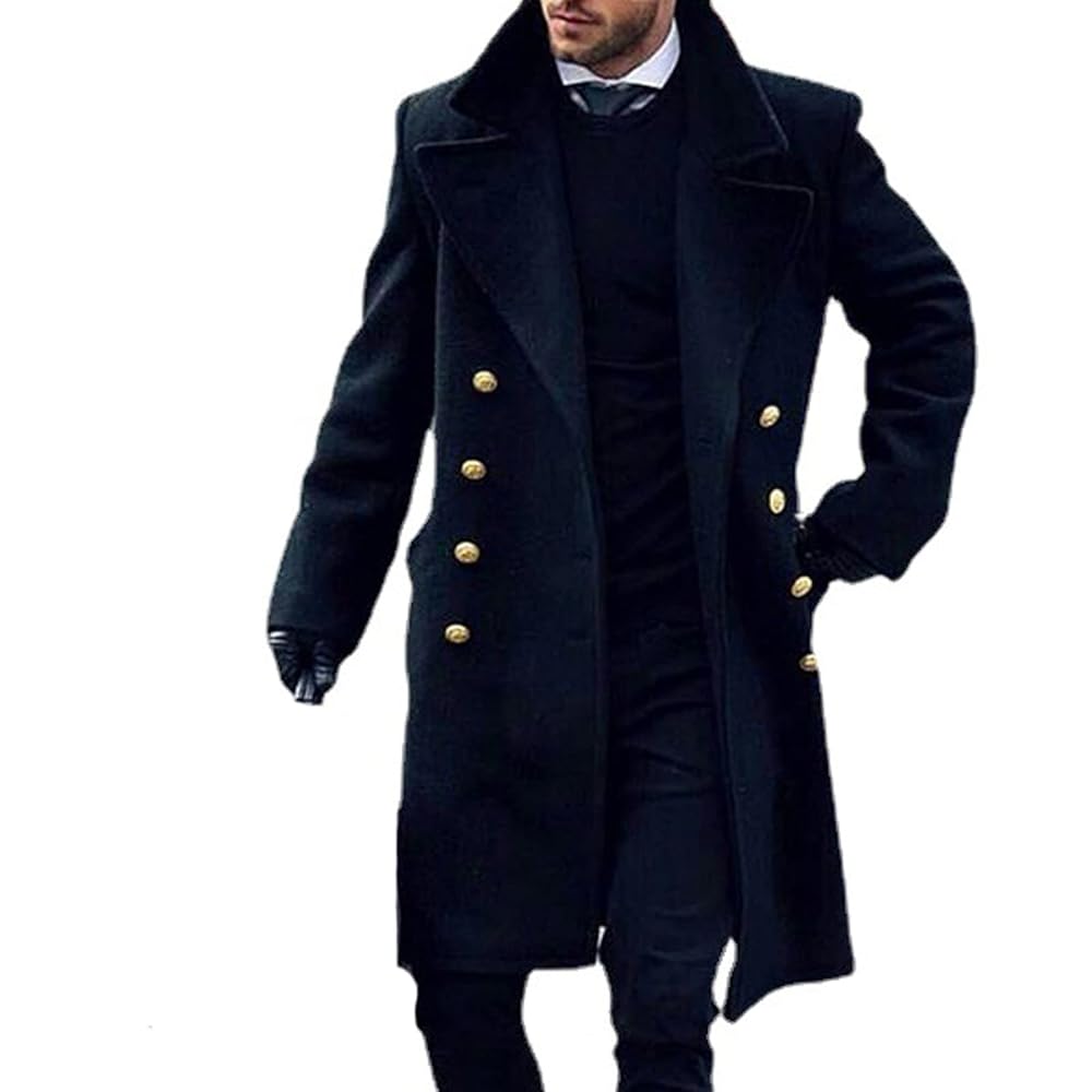 ジャケット・アウター Cornier 24aw DOUBLE CLOTH PEA COAT Men's Wool Blends Double-Breasted Pea Coat Fashion Stand