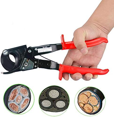 Cable Cutter,Heavy Duty Aluminum Copper Ratchet Cable Cutter, (240mm²)