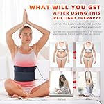 Red Light Therapy Infrared Light Therapy Pad Wearable Wrap Heating Pad for Body Pain Relief Back Waist Shoulder Knee Feet Faster Body Energy Recovery with Timer - Image 3