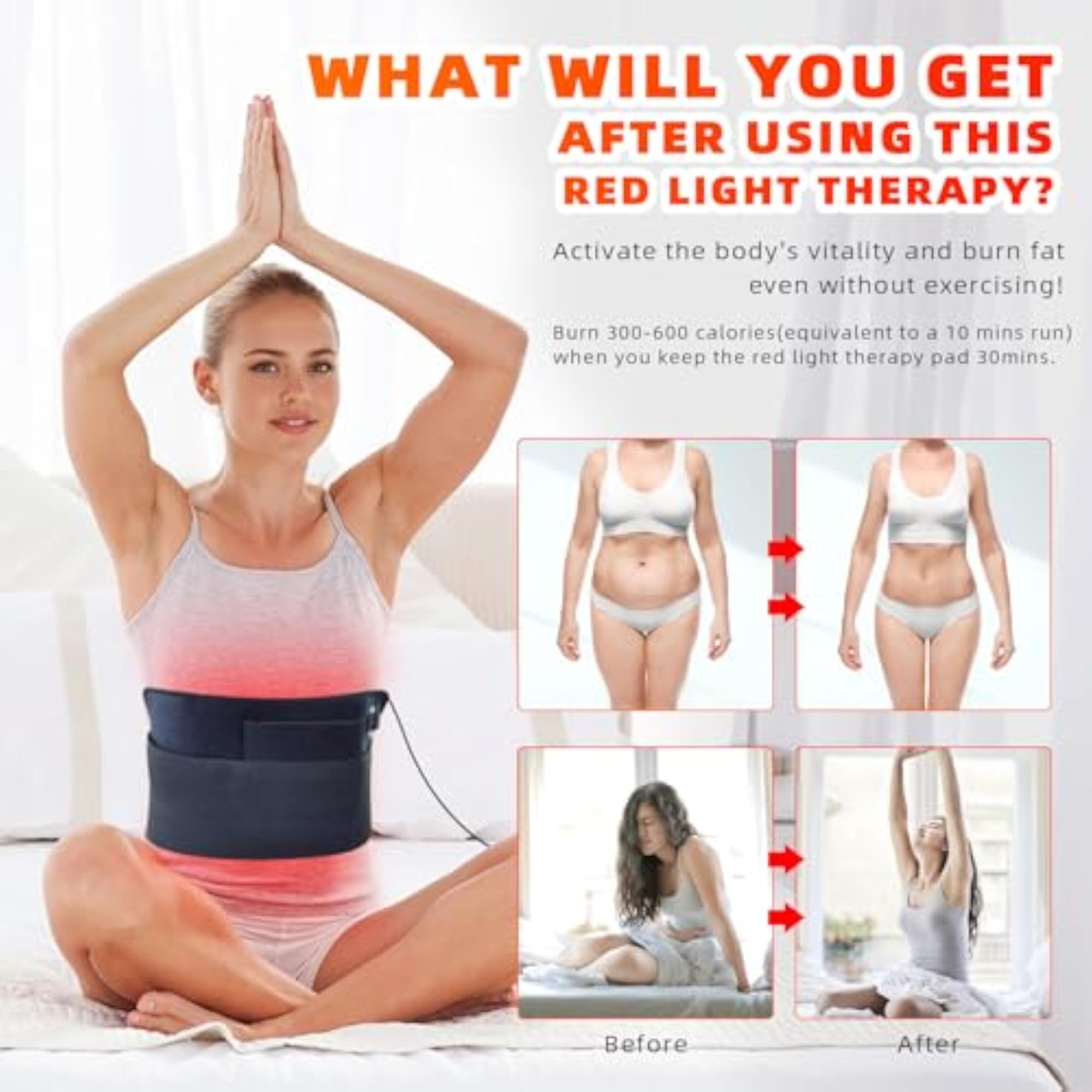 Feangli Red Light Therapy Device - 120 Lights 3-in-1