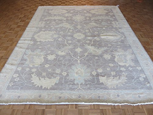 Oriental Rug Galaxy Oriental Lavender White Wash Wool Oushak Hand-Knotted Rug - 9'4 x 11'7