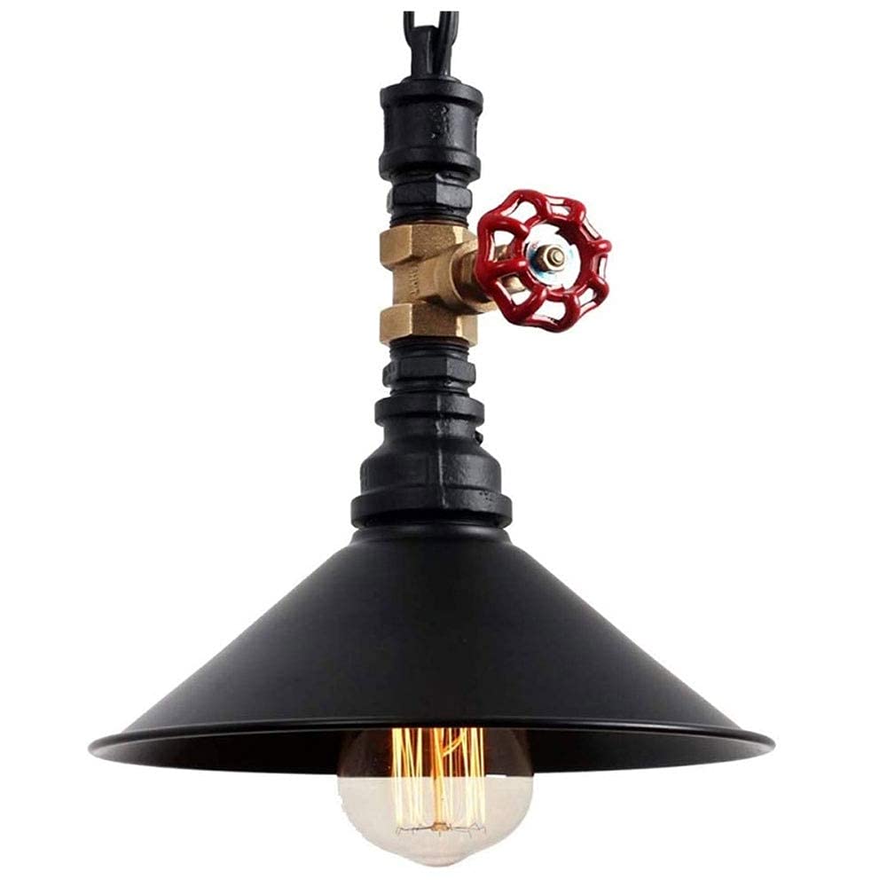 Lámpara de techo de hierro forjado negro estilo americano con diseño de ingeniería retro 1