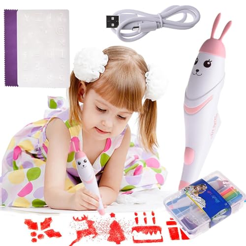 Bolígrafo pulverizador de pintura de aire, kit de aerógrafo eléctrico inalámbrico, bolígrafos de acuarela recargables para más de 3 años de edad, manualidades artísticas de acuarela