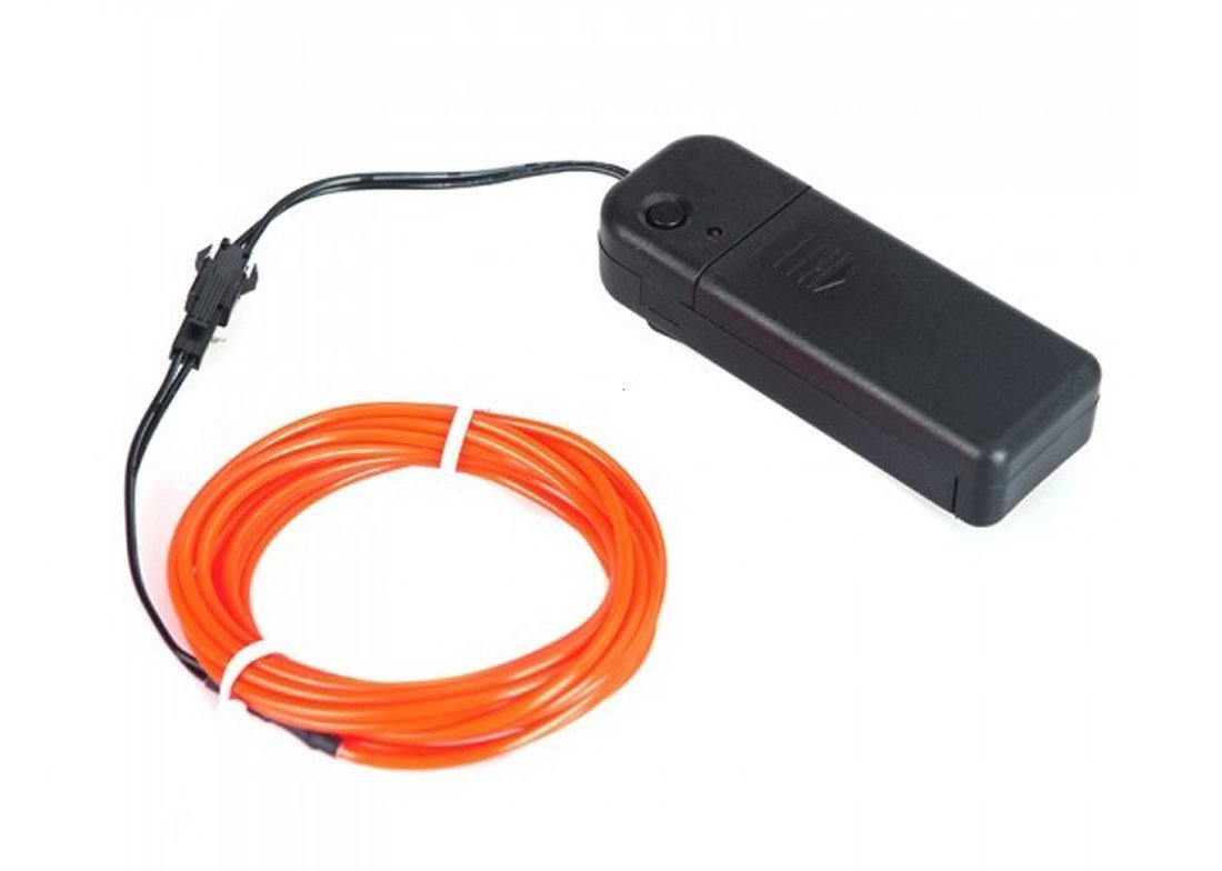 Flexible Neon Light EL Wire Rope Tube with Controller - Decorative Glowing Wire 5M Orange Electroluminescent Wire Noise Reduction Neon Wire for Party Halloween DIY Decoration-image-14