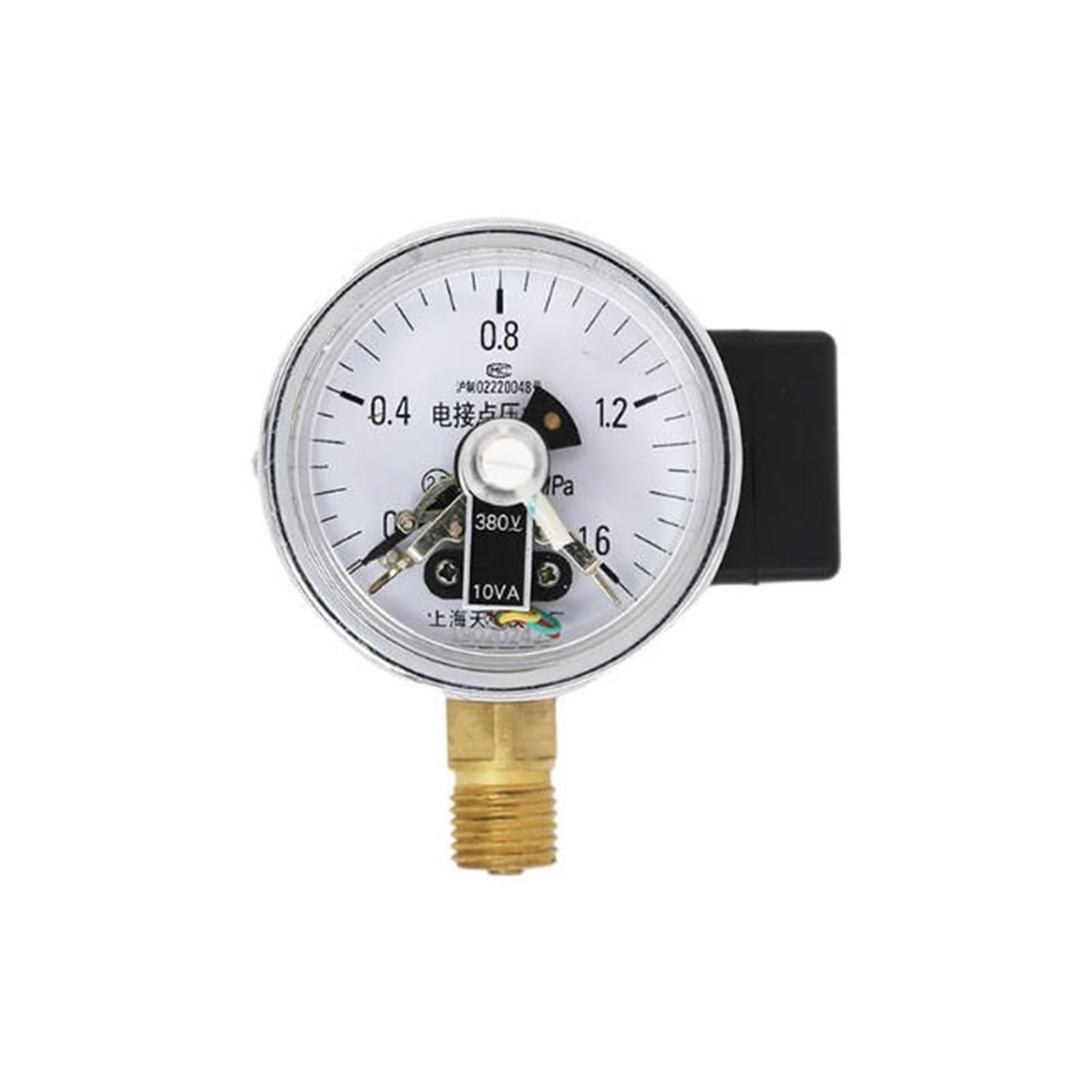 Interrupteur de contrôle pression, contrôleur pompe à eau avec manomètre contact électrique YX60 (24 V, -0,1-0 MPa)(220v,0.1 0MPa)