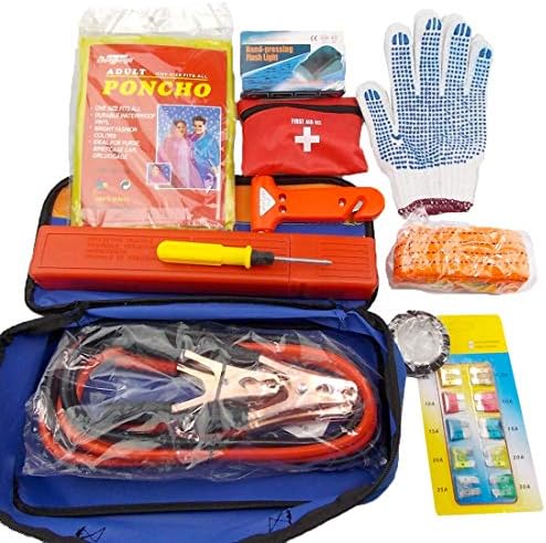 12pcs Ring Automotive Emergency Travel Kit Roadside Car First Aid Breakdown Set