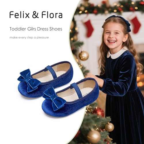 Image of Felix & Flora Toddler Flower Girl Dress Shoes - Girl Ballet Flats Party School Shoes Wedding