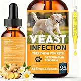 Yeast Infection Treatment for Dogs – Relief for Itchy Skin, Ear Infections & Allergies | Liquid Drops for Dogs & Cats, 2 fl oz