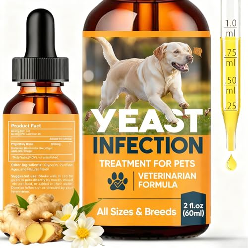 Yeast Infection Treatment for Dogs – Relief for Itchy Skin, Ear Infections & Allergies | Liquid...