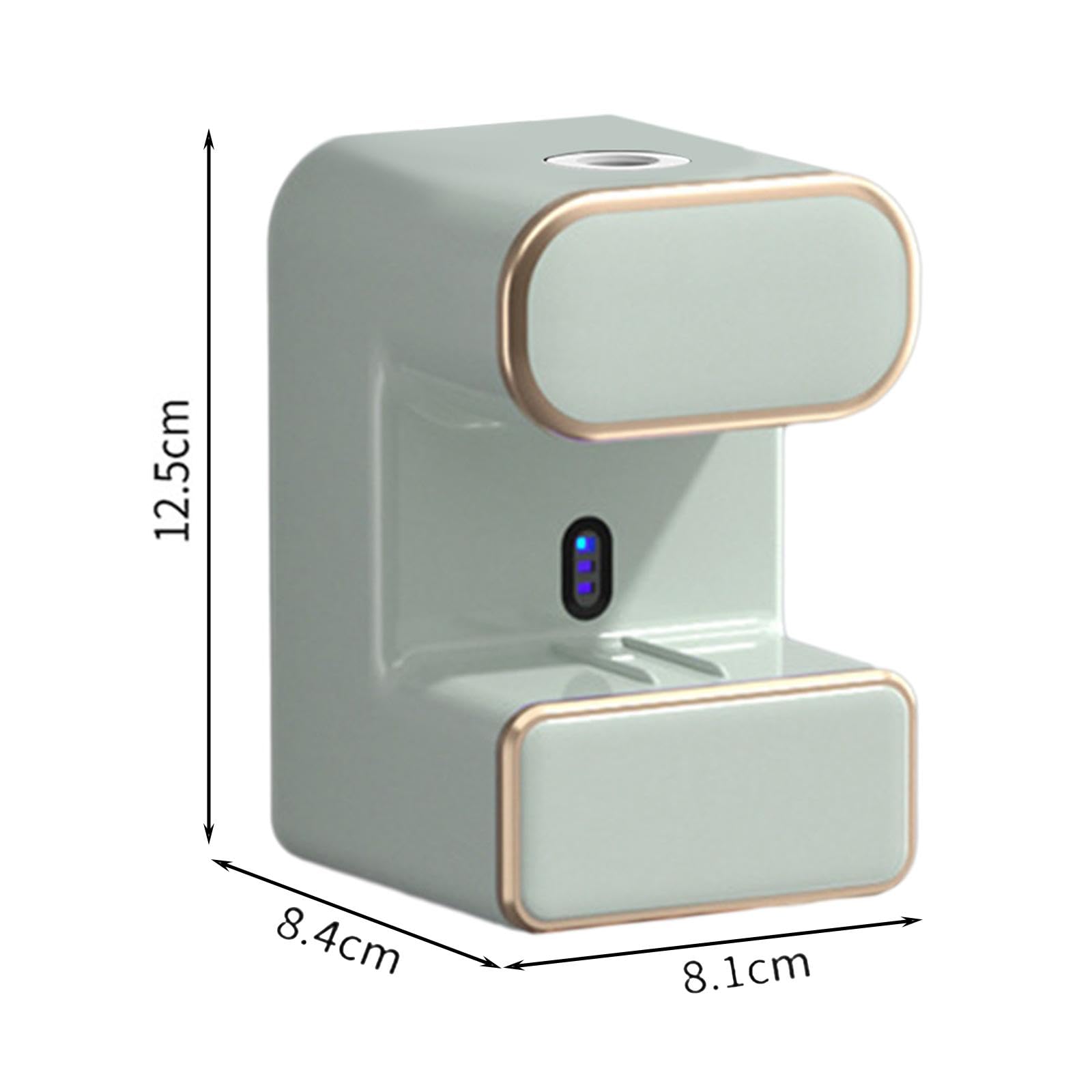 Dispensador Automático de Pasta de Dientes, Soporte para Cepillos de Dientes, Dispensador de Pasta de Dientes de Pared, Accesorio de Baño con, Verde con luz, Individual