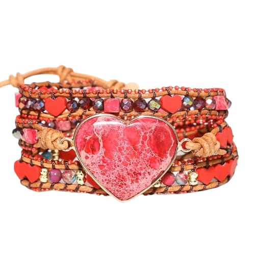 Bracelet bohème en jaspe naturel cadeau idéal pour femme avec perles