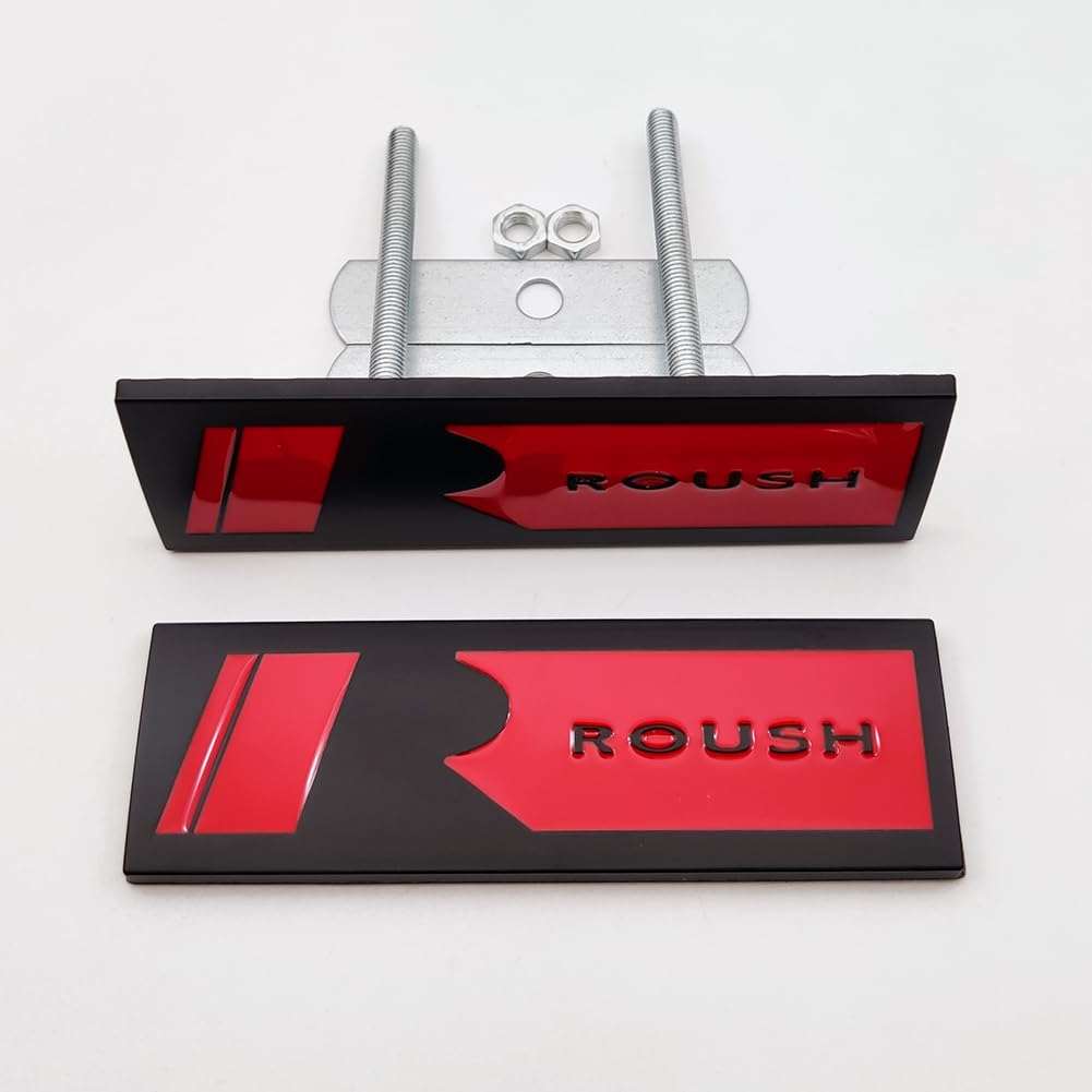 3D Metal ROUSH Stage 3 Emblem – Silver, Red & Black Car Badge For Mustang GT Trunk & Decals - View #5