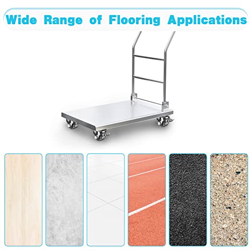 Nefish LJ-LPC-2IN 2 Inch Caster Wheels With Brake, Extra Width Plate Swivel Caster Set Of 4 Heavy Duty Load Capacity 2200 Lbs thumb #5