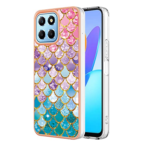 WBWONE Funda para Huawei Honor X8 5G / Honor X6 / Honor 70 Lite, Carcasa Borde de Silicona TPU Resistente a los Golpes Case Protectora con Patrón Pintado - Destello de Color