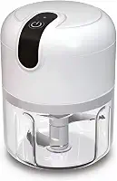 Mini Processador 3 Laminas Elétrico Alho S/fio Usb Prático Cor Branco 110v/220v