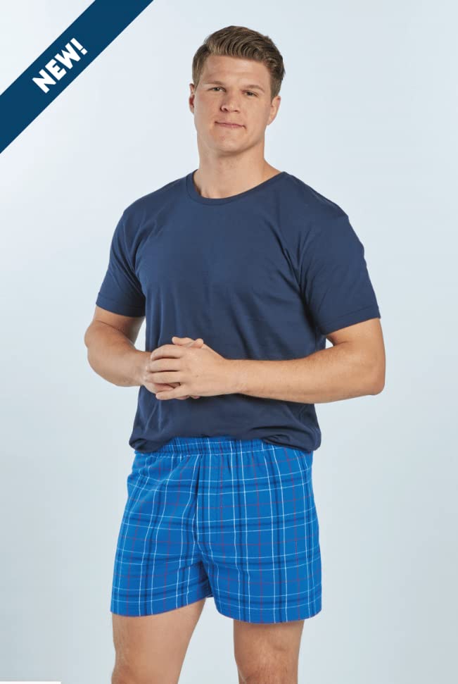 boxercraft Essential Cotton Flannel Boxer Shorts, with Fly Front Opening, 2X, Carnegie Grey3