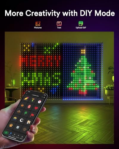 Image of Lumary Smart Curtain Lights 6.9 x 5 FT, 540 LEDs, DIY Color, Timer, IP65
