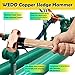 WEDO 3lb Sledge Hammer, Copper Sledge Hammer with Wooden Handle, Club Hammer, Drilling/Crack Hammer, Long Straight Handle,Length 360mm(14