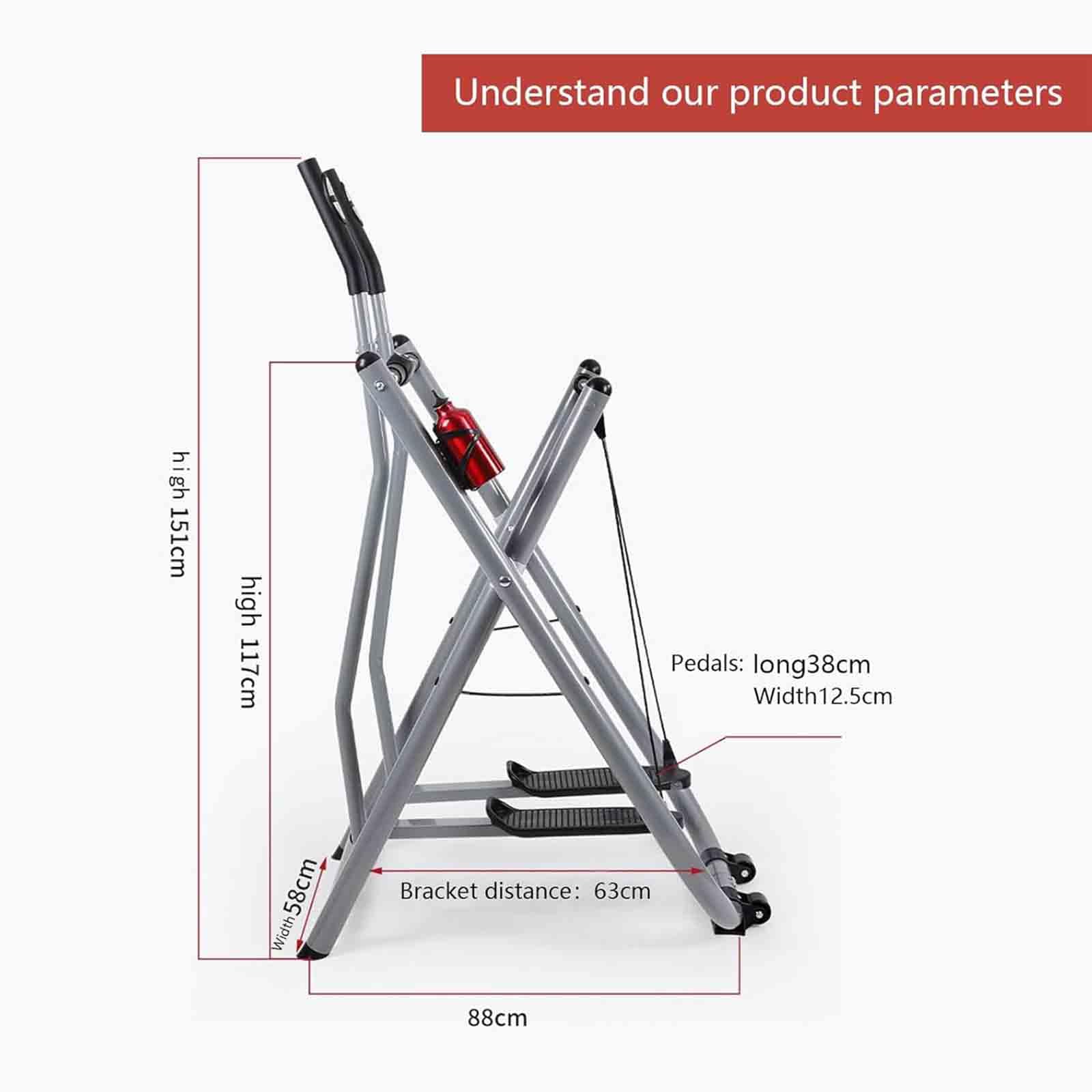 Entrenador cruzado portátil 2 en 1 de Air Walker, máquina de ejercicio de cuerpo completo plegable compacto para entrenamientos de cardio en el hogar y de oficina, solución de bajo impacto y ahorro de