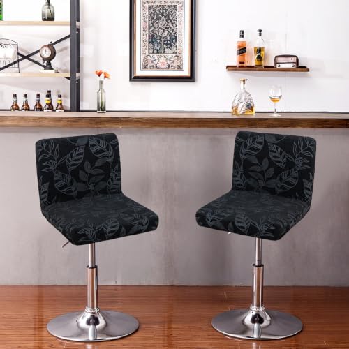 Image of FUANGUI Bar Stool Covers with Backs, 4 Pack Stretch Bar Stool Chair Covers