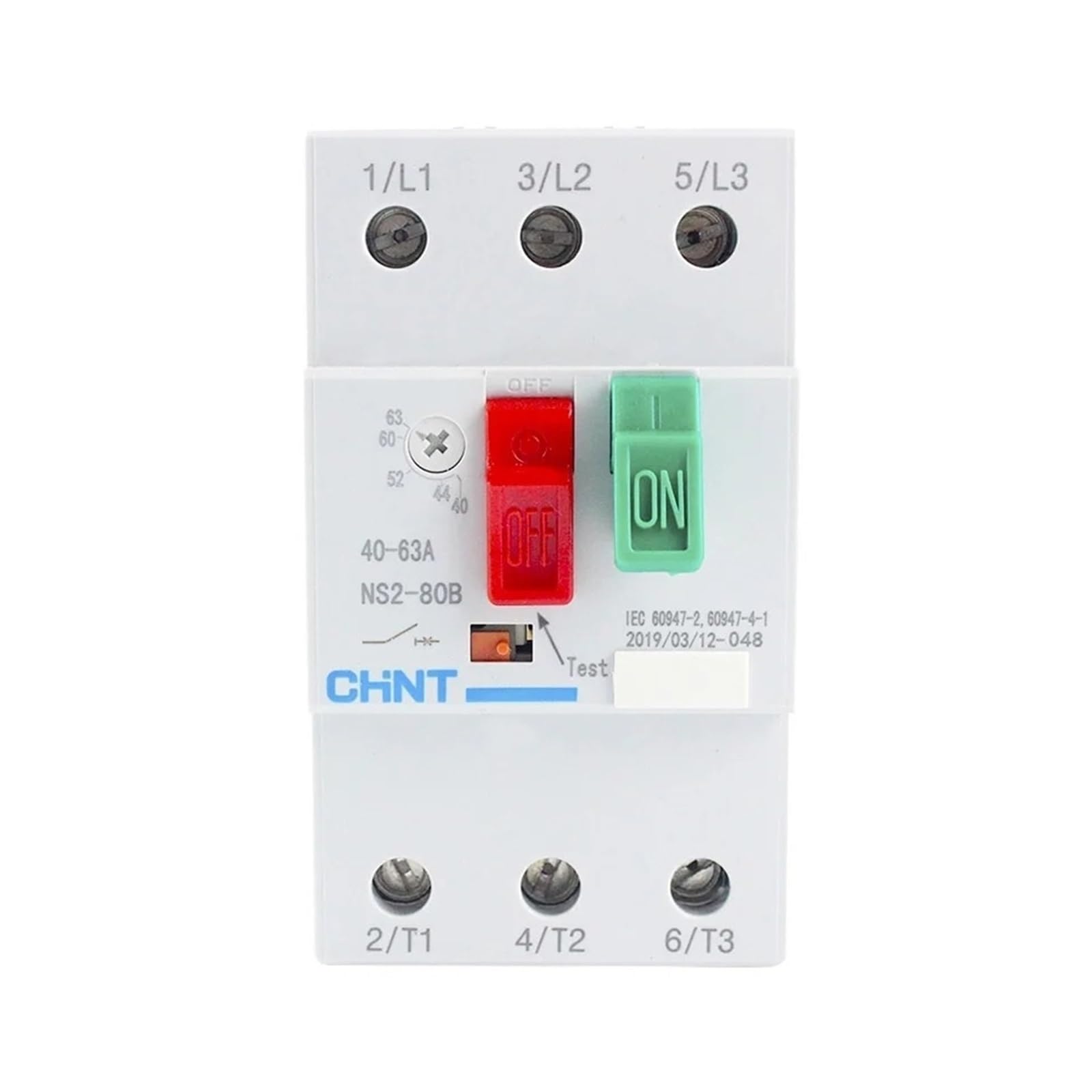 Démarreur de moteur triphasé NS2-80B haute performance pour protection contre les surcharges 63A