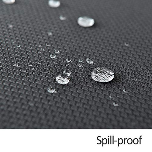 Image of maxmill Rectangle Textured Tablecloth Waterproof Spillproof Wrinkle Free Table Cloth, Kitchen Dining Tabletop Decoration, Fabric Table Cover for Outdoor and Indoor Use, 52 x 70 Inch, Charcoal