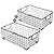 Kingrol 2 Pack Wire Storage Baskets with Handles, Metal Organizer Basket Bins for Home, Office, Nursery, Laundry Shelves Organizer