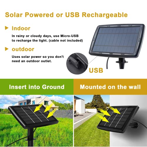 Solar Festoon Lights Outdoor, 9.5M/31FT Solar Garden String Lights with 15+1 Shatterproof Bulbs - Image 4