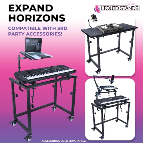 Liquid Stands MS1111 Piano Keyboard Stand Music Studio Desk thumb #5