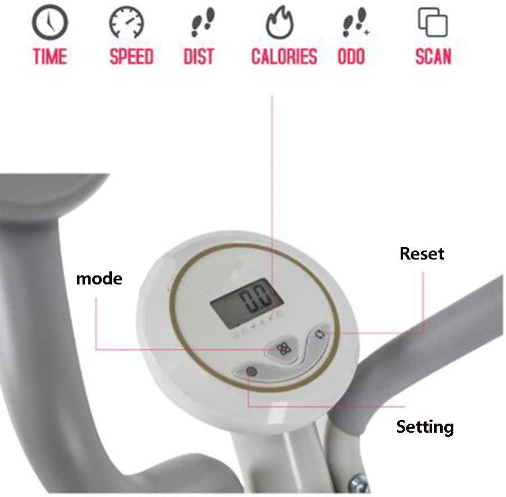Składany rower treningowy cardio z wyświetlaczem LCD, opór magnetyczny do utraty wagi, pozycji pionowej i poziomej, maks. udźwig 120 kg