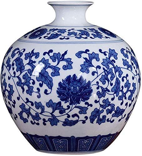 Vase en porcelaine avec cadeau fleur et motif exquis, le présent idéal de collection