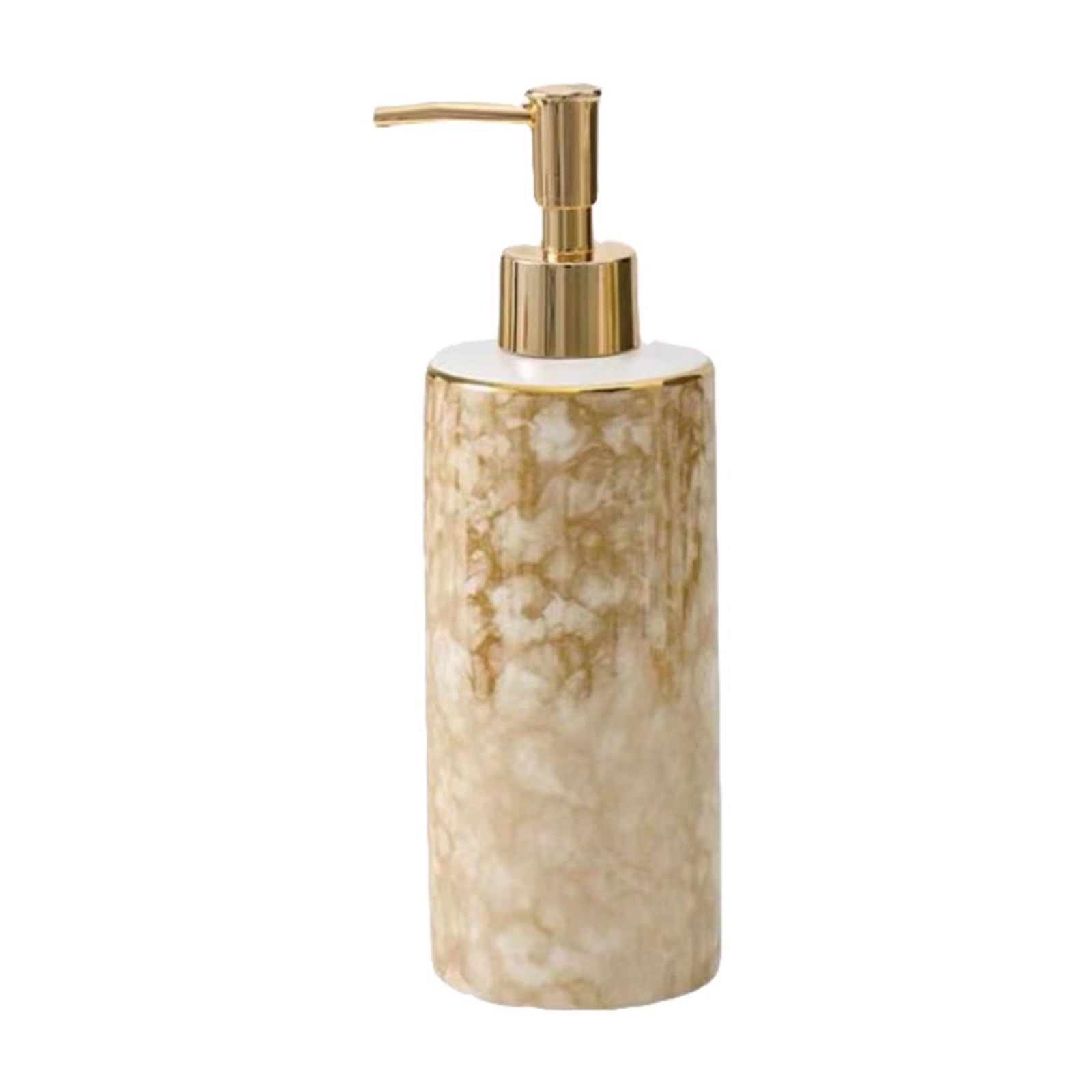 WDSOPK Bathroom accessories Soap Dispenser with Gem Pattern Counter Top Manual Shower Pump Dispenser Refill Lotion Dispenser for Bathroom soap pump Home & Kitchen (Yellow)
