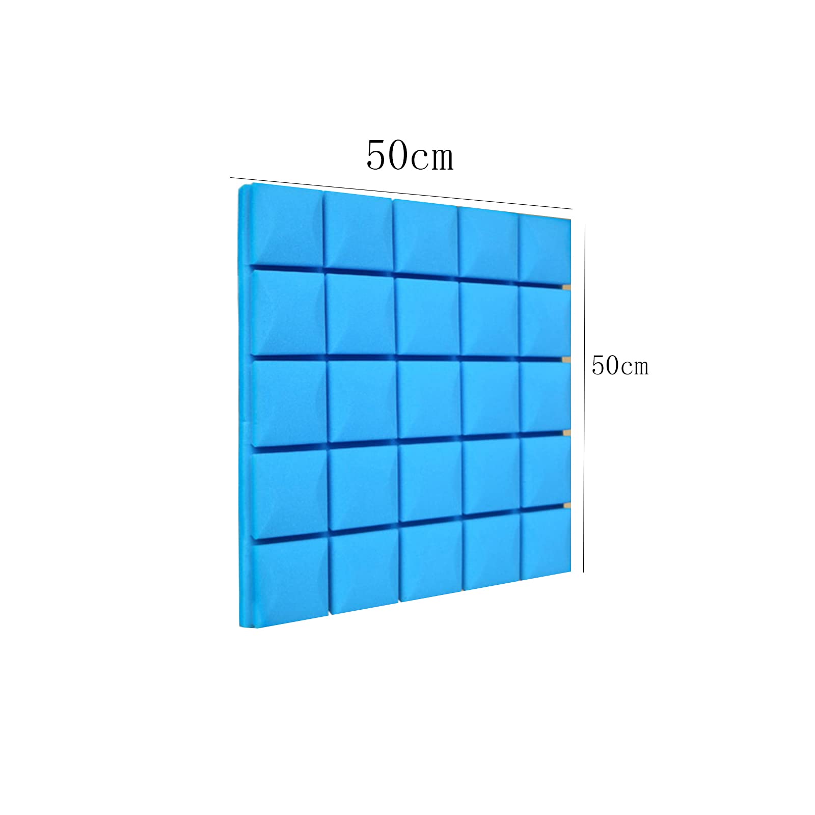 Pannelli in Schiuma Acustica per Parete, Morbidi Adesivi Murali Anticollisione Piramide Multifunzione Schiuma Acustica Cotone Fonoassorbente ad Alta Densità per Uffici Studi/Red/50X50X5Cm