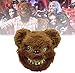 MEZING Maschera Spaventosa di Halloween Peluche Coniglio E Orso Maschera Sanguinante Testa di Animale Maschera Horror Realistica Durevole Copricapo da Orso per Feste in Maschera