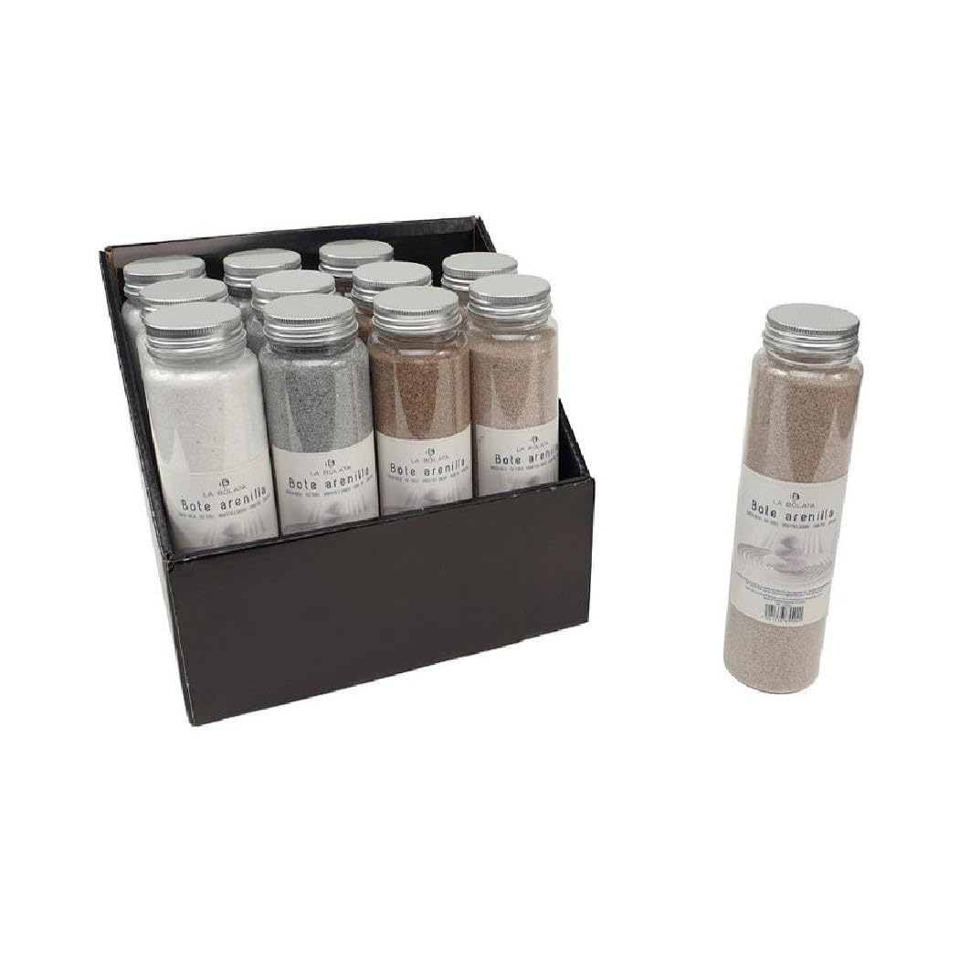Trade Shop - Set 12 Pz Barattolo con Sabbia Colorata Decorazione della Casa Decorativi 133685