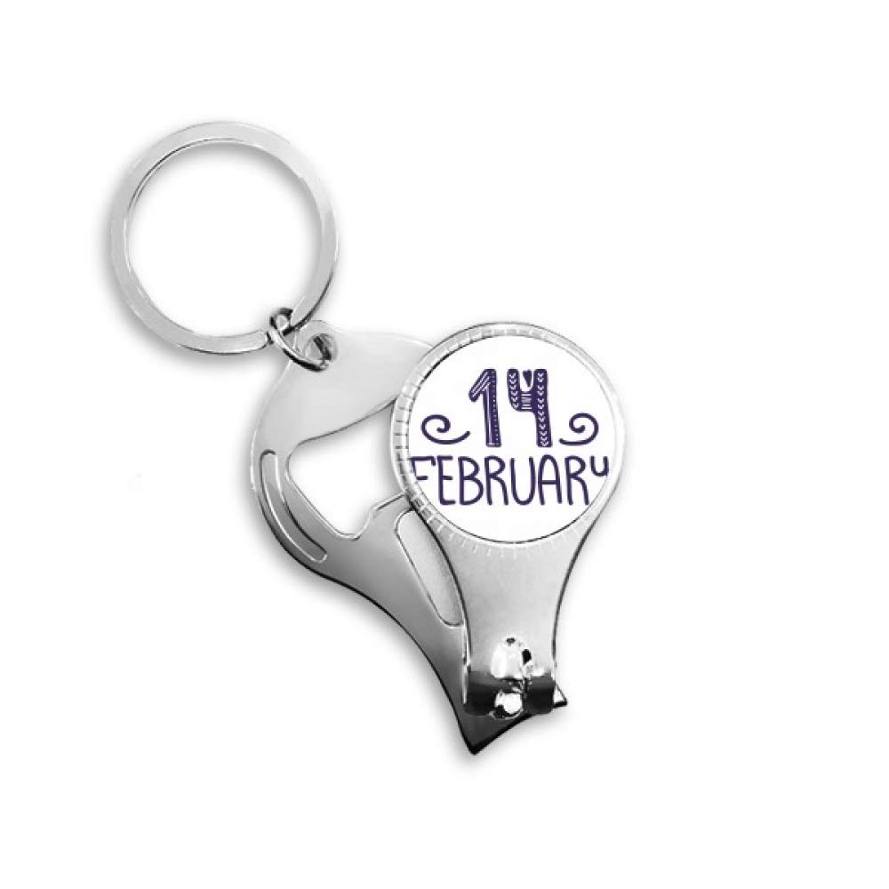 Coupe-ongles en acier avec porte-clés et décapsuleur, l'accessoire de manucure robuste et durable