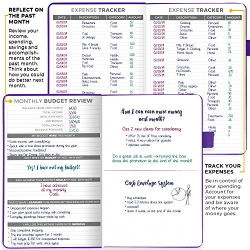 Clever Fox Budget Planner - Expense Tracker Notebook. Monthly Budgeting Journal, Finance Planner & Accounts Book to Take Control of Your Money. Undated - Start Anytime. A5 Size Purple Hardcover