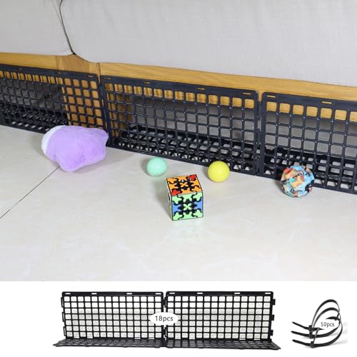 18 PCS Pet&Toy Blocker for Under Bed Stops Pets from Crawling Under Couch