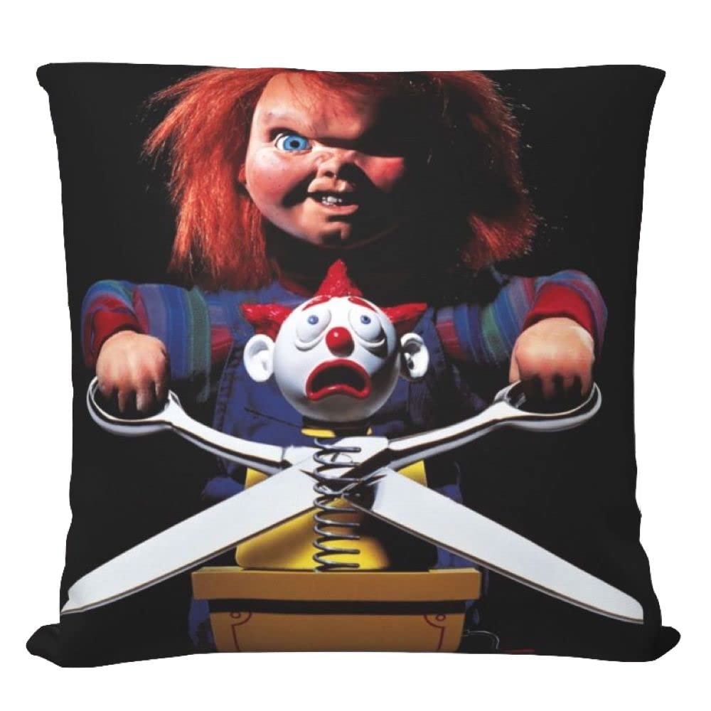 The Beach Stop Chucky Doll Chucky Horror Movie Scary Quote Scatter Cushion Cover | Unique Home Decor Inspo Gift Idea | 45X45cm 18X18” |