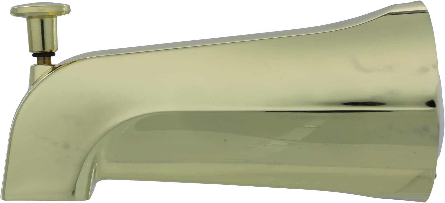 DANCO Universal Tub Spout with Diverter, Polished Brass, 1-Pack (89265)