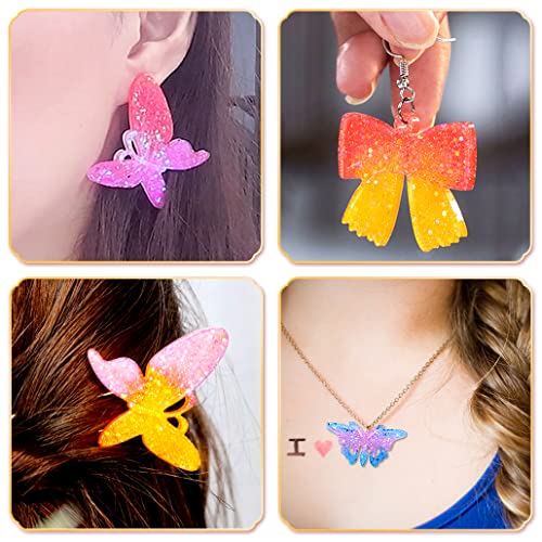KyeeaDIY 3Pcs Hairpin Resin Molds DIY Butterfly Hairpin Hair Clip Jewelry Casting Molds 10pcs Hair Stick Hair Pin Silicone Moulds for Epoxy Crafts Girl Women Jewelry Making Supplies - Image 4