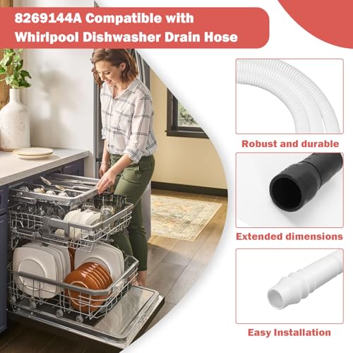 Image of 8269144A Dishwasher Drain Hose Extension Compatible with Kenmore Whirlpool