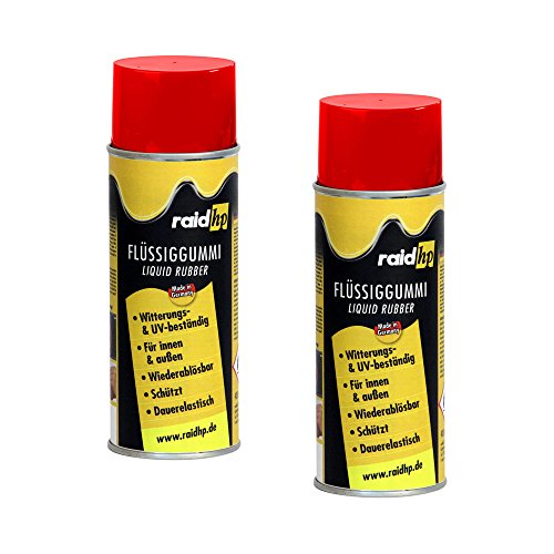 Raid HP 380235 Flüssiggummi 800ml ROT-MATT Sprühfolie Felgenfolie. Dauerelastische Gummierung für innen und außen für Auto Boot Motorrad Quad Fahrrad Freizeit Hobby