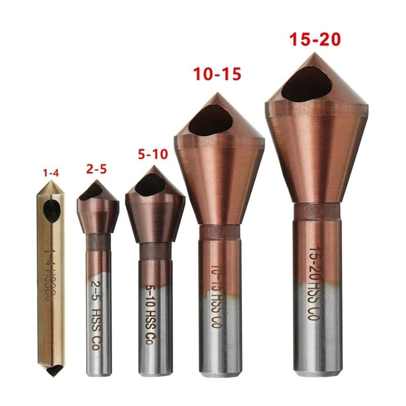 1 Pz M35 HSS-Co Punta Da Trapano Svasatore 1-4/2-5/5-10/10-15/15-20mm Metallo Conico Sega A Tazza 90 Gradi Sbavatura Smusso Taglierina(15-20mm)