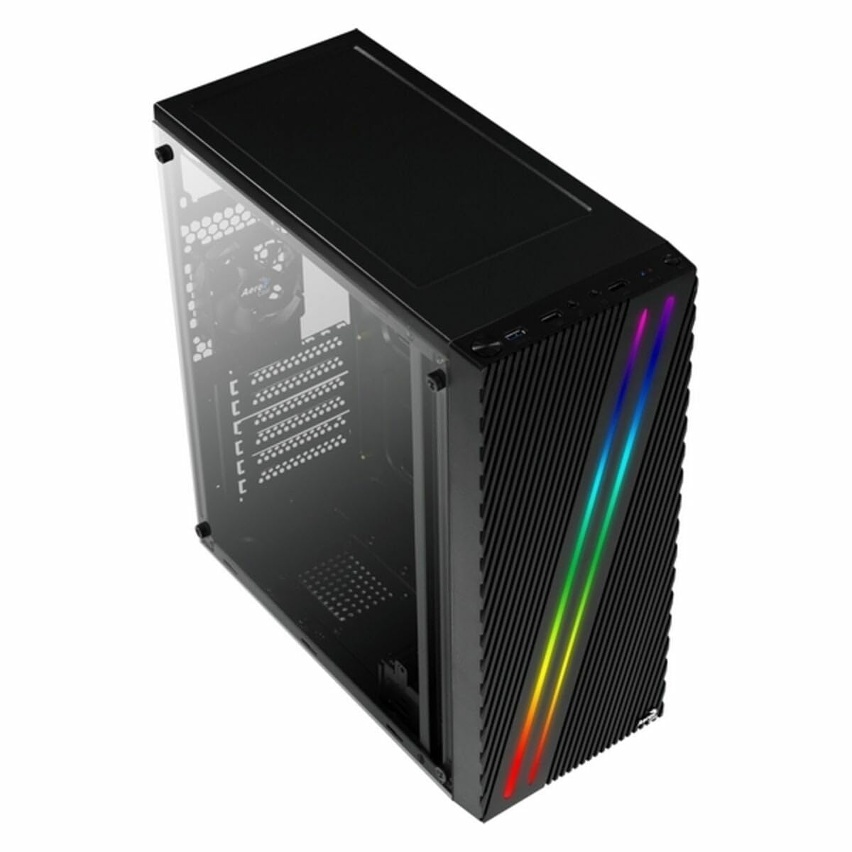 AeroCool Boîtier ATX Semi-Tour Streak RGB USB 3.0 Noir