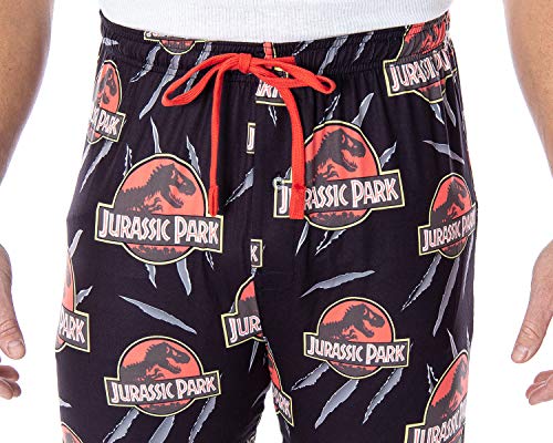 Bioworld Jurassic Park Men's Allover Pattern Sleep Lounge Pajama Pants2