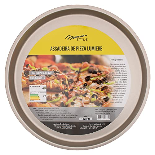 Mimo Style Assadeira de Pizza, Produzida em Aço Carbono Com Revestimento Antiaderente. Suporta tempe
