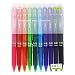 Pilot Frixion Ball Knock Retractable Gel Ink Pen, 0.5mm, 10 Colors (LFBK-230EF-10C)