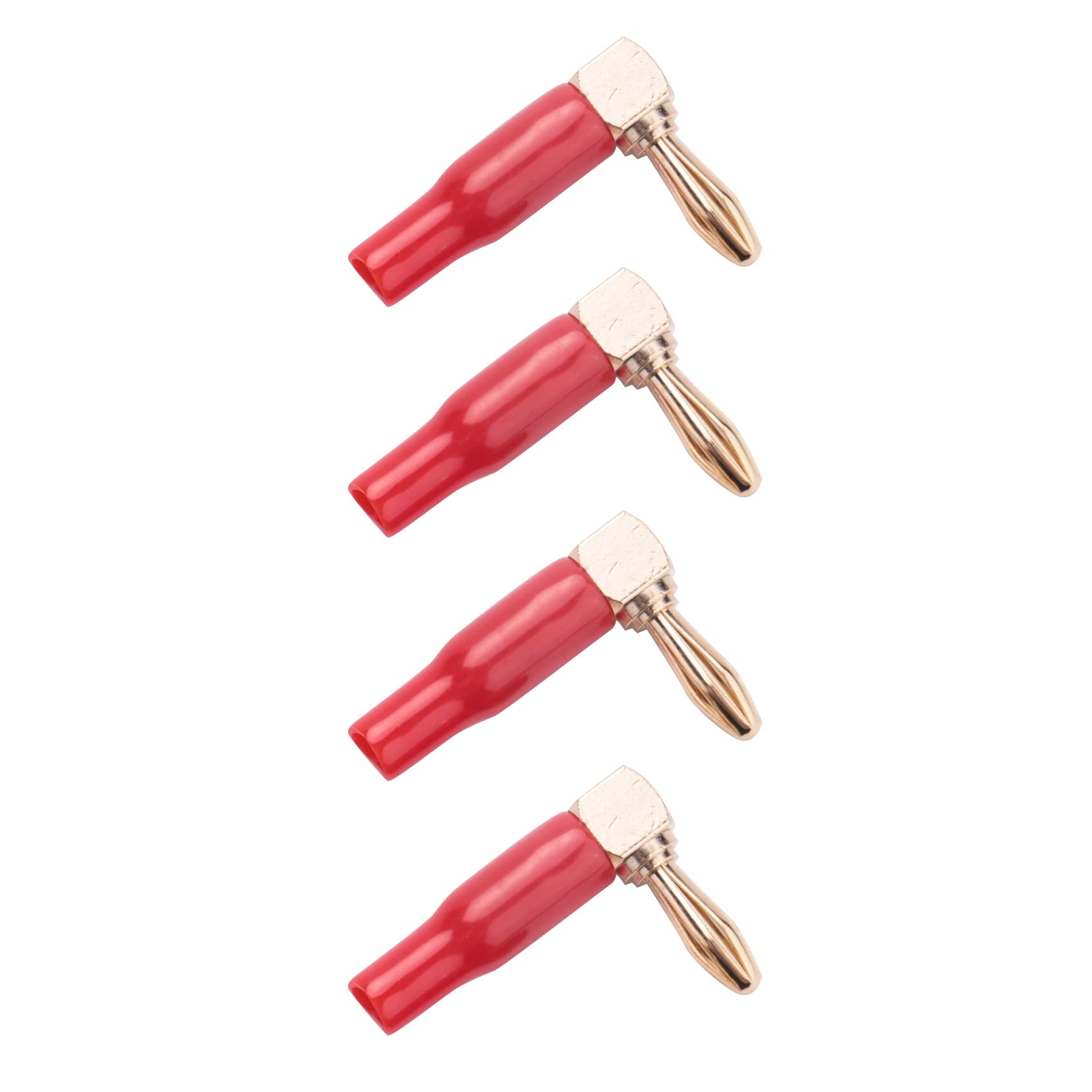 WELLDOER 4Pcs 3.5mm Spina A Banana Placcato Puro Rame Altoparlante Adattatore Vite Spine Altoparlanti Connettori Kit 3.5mm Spina A Banana Terminali Accessori Per La Casa