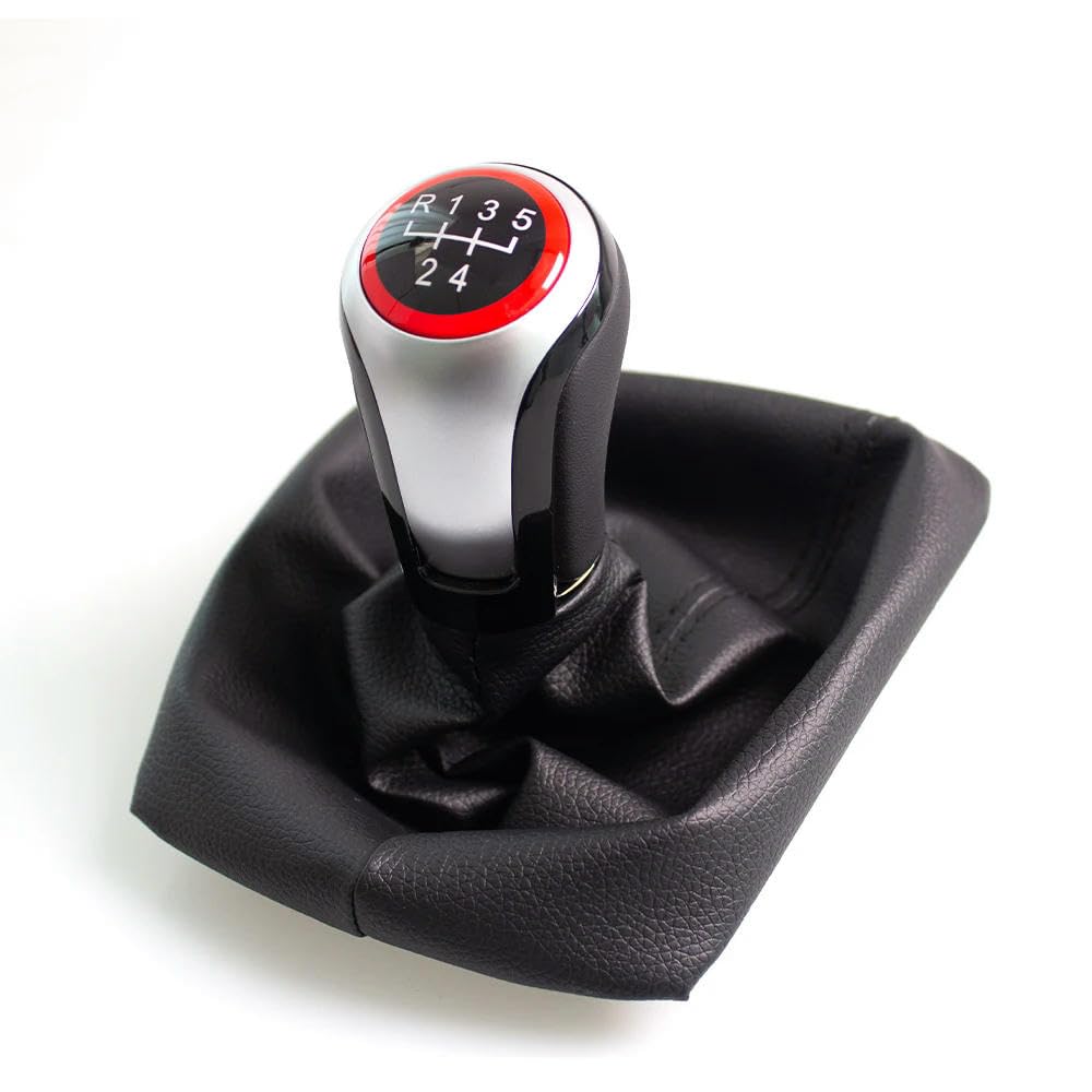 GZNBB Car Manual Gear Shift Knob Boot Cover Gaiter Lever Shifter Handle Stick, for Skoda Octavia 2 A5 A6 2004-2012